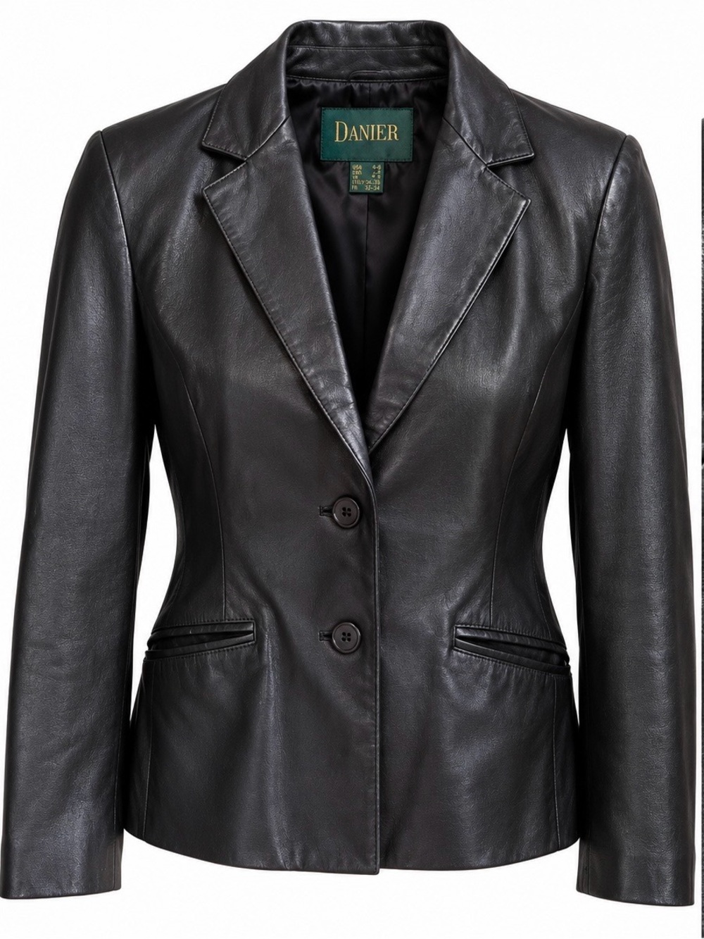 Danier Genuine Leather Tailored Blazer Jacket Size 4-6